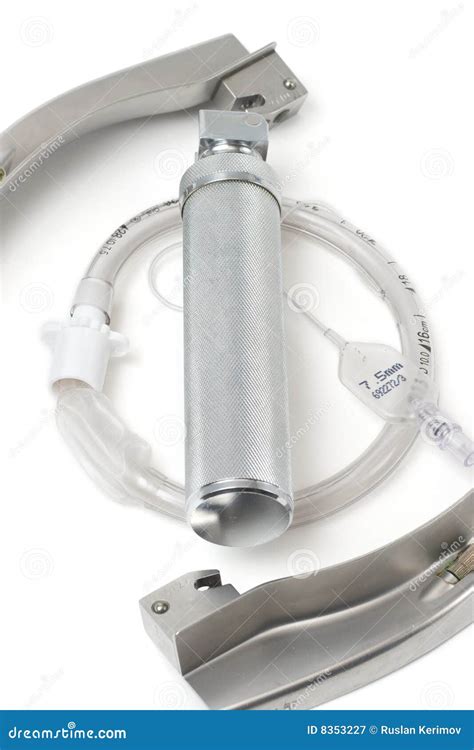 Laryngoscope And Intubation Tube Stock Image Image Of Nurse Exam