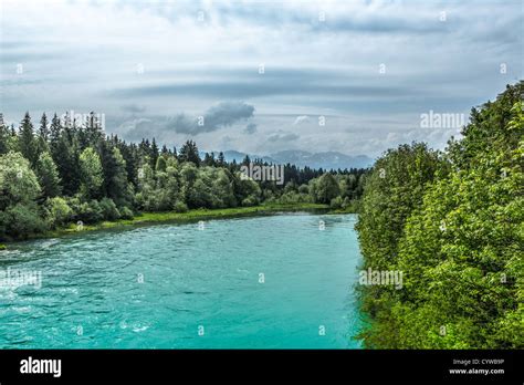 Lech River Germany Stock Photo Alamy