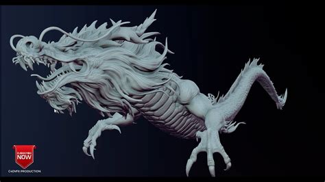 Chinese Dragon Zbrush Sculpt Model 3d Youtube