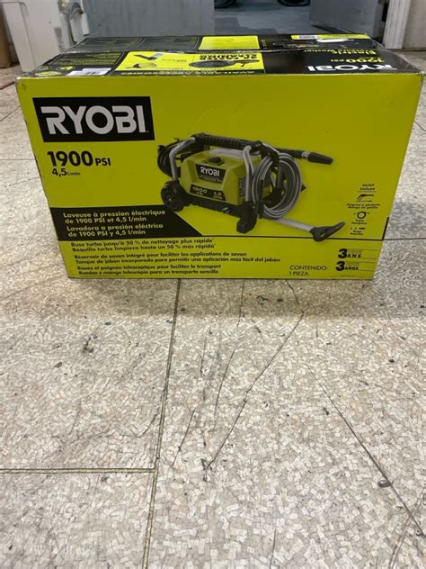 Ryobi Ry1419mtvnm 1900 Psi 12 Gpm Cold Water Wheeled Electric Pressure