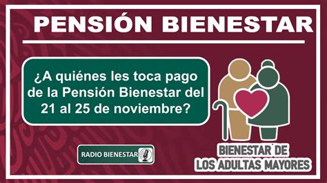 ≫ 🥇 ¿a Quiénes Les Toca Pago De La Pensión Bienestar Del 21 Al 25 De Noviembre 【2025 】pueblos