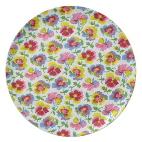 Floral Melamine Plates. Paris Flea Market Fabrics 9" Melamine Plates ...