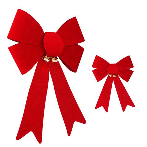 KOKARDA NA CHOINKE welurowa duża czerwona na prezent na Boże Narodzenie