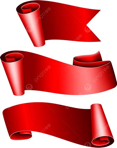 Red Ribbon Banner Clipart Png Images Red Ribbon Set Vector Banner Ribbon Tag Empty Png Image