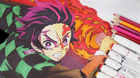 Drawing Tanjiro Kamado Kimetsu No Yaiba By Drawingtimewithme On Deviantart