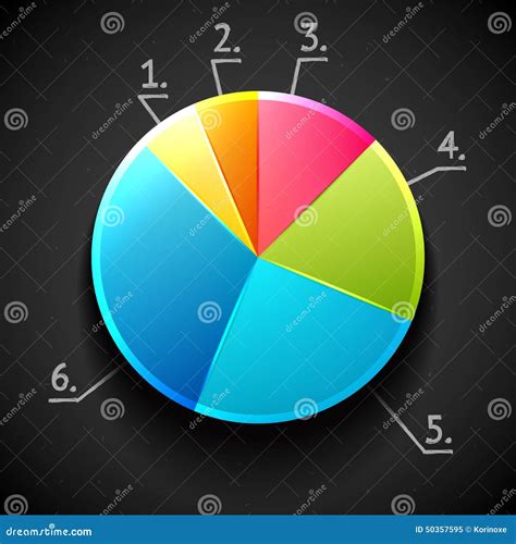 Colorful Pie Chart Stock Vector Illustration Of Business 50357595