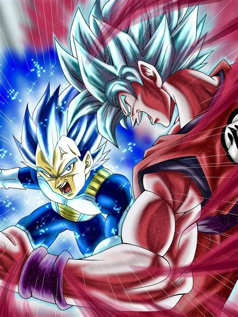 Goku SSB Kaioken Vs Vegeta SSB Evolution Anime Dragon Ball Super