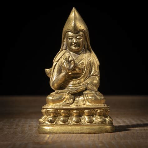 Tibetan School 18th Century A GILT BRONZE FIGURE OF PROBABLY