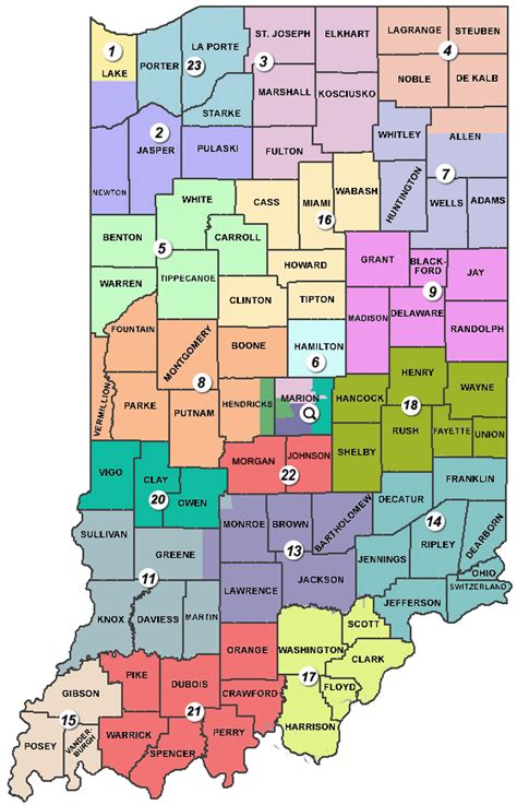 Central Indiana County Map Images And Photos Finder