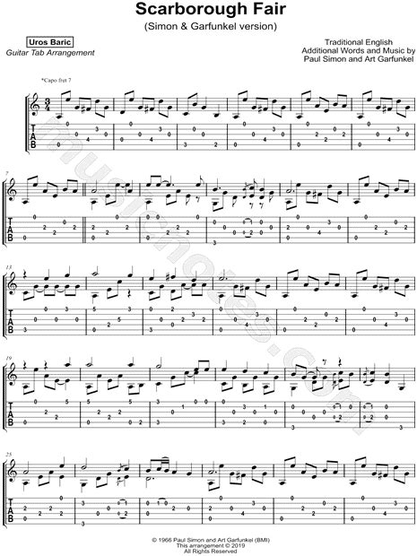 Scarborough Fair Guitar Chords