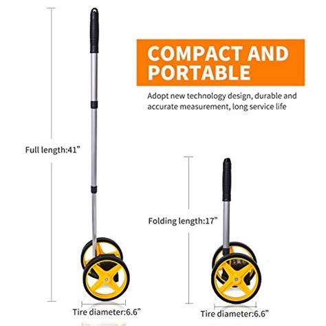 Zozen Measuring Wheel Collapsible Inch Measure Wheel With Double