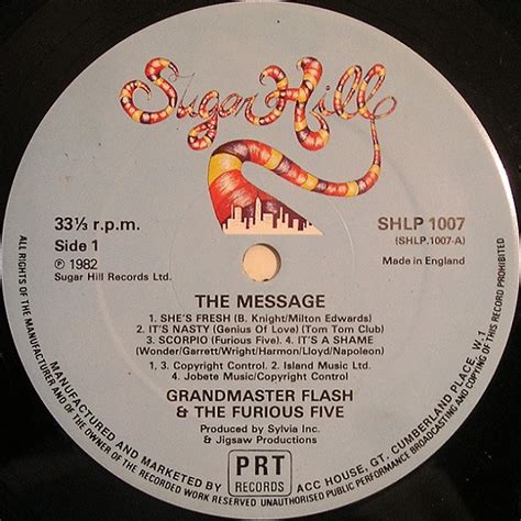 Grandmaster Flash And The Furious Five The Message Vinyl Lp 1982 Uk Original Hhv