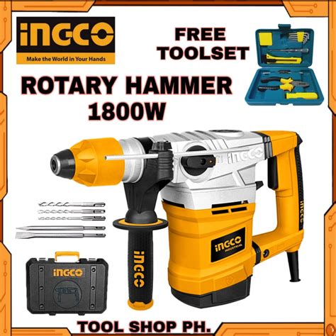 INGCO 1800W Rotary Hammer RH18008 With Free ToolSet Lazada PH