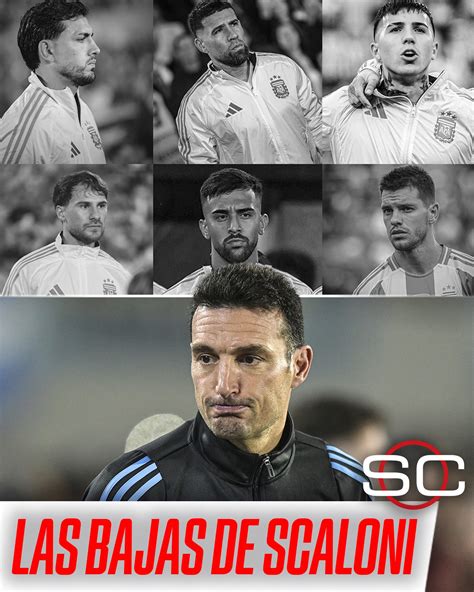 SportsCenter - ¡LAS BAJAS DE SCALONI! Entre lesiones y suspensiones, el