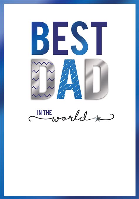 Best Dad In The World Embellished Fathers Day Card Love Kates