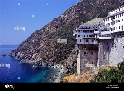 Dionysiou Monastery 1375 Aegean Sea And Coast Mount Athos Greece