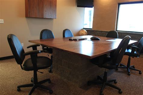 Custom Made Rustic Red Oak Conference Table