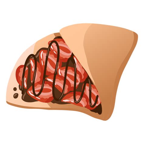 Dise O Png Y Svg De Crepe Con Fresas Y Chocolate Para Camisetas