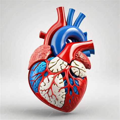 El Corazón Humano En 3d órganos Internos Con Vasos Sanguíneos Ciencia