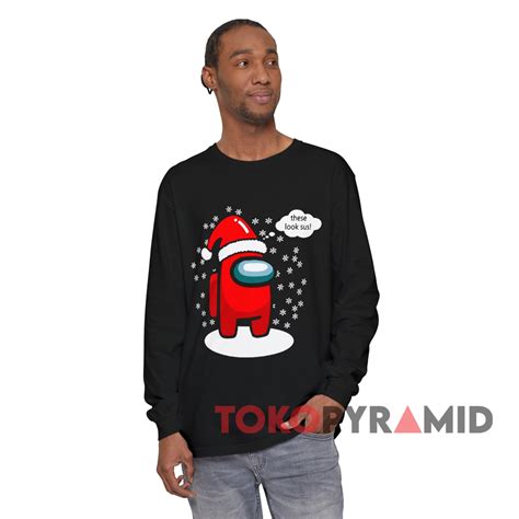 Among Us Christmas These Look Sus Sweatshirt Tokopyramid