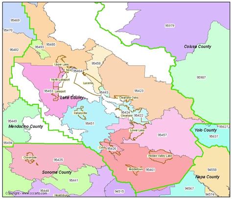 Lake County Zip Code Map