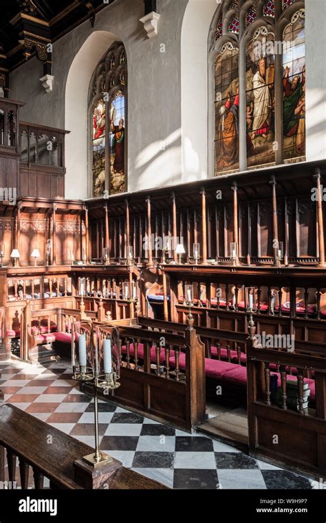 Interior of Peterhouse Chapel, Cambridge Stock Photo - Alamy