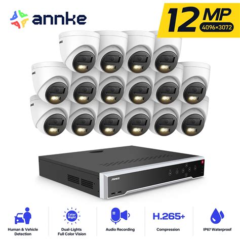 ANNKE 32CH 12MP PoE Security Camera System With AI Human Vehicle Motion