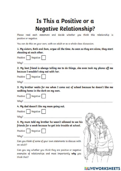 Printable Worksheets For All Types Of Relationships Worksheets Library