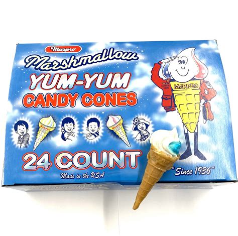 Marshmallow Cones 24 Count Yummies Candy And Nuts