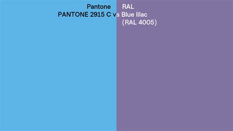 Pantone 2915 C Vs RAL Blue Lilac RAL 4005 Side By Side Comparison