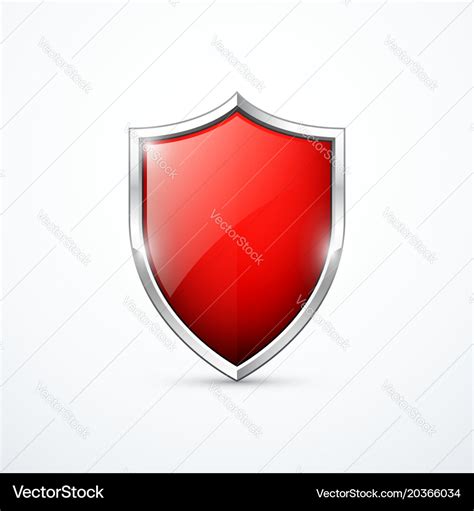 Red shield icon Royalty Free Vector Image - VectorStock