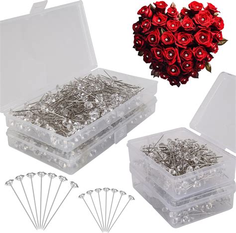 Amazon.com: 600 Pieces Diamond Bouquet Pins Corsages Pins Flower Pins 2 ...