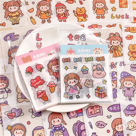 Adesivo Ursinho Kawaii Menininha Fofa 12 Unidades Shopee Brasil