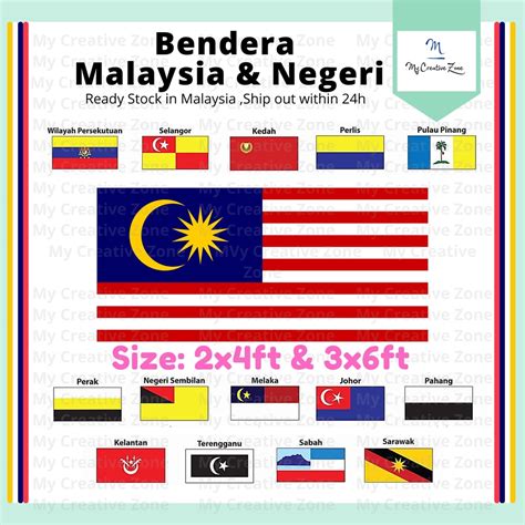 Bendera Malaysia Bendera Negeri Malaysia Flag States Flag X X