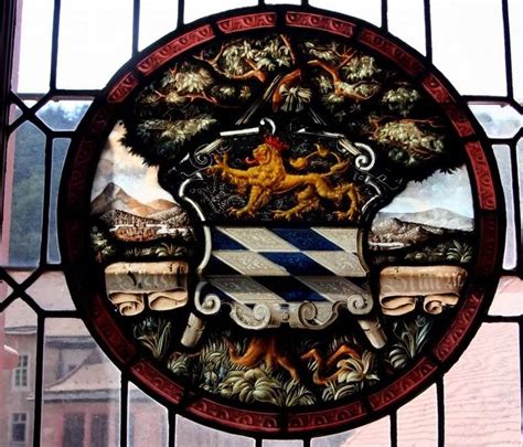 Heidelberg Castle Stained Glass Window Shoiwing Coat Of Arms Coat