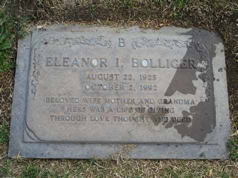 Eleanor Irene Richards Bolliger 1925 1992 Find A Grave Memorial