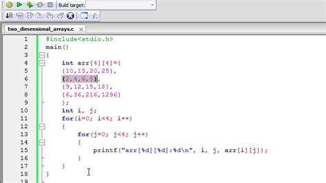 C Programming Tutorial 54 Two Dimensional Arrays Youtube