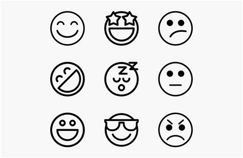 Printable Black And White Emojis