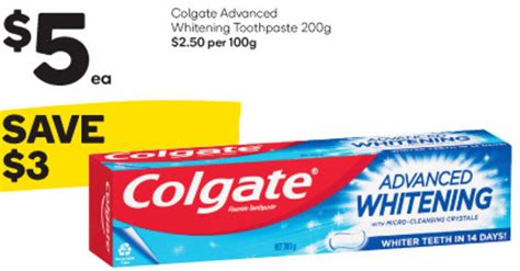 Colgate Advanced Whitening Toothpaste G Offer At Woolworths