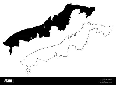 Colon Province (Republic of Panama, Provinces of Panama) map vector illustration, scribble ...