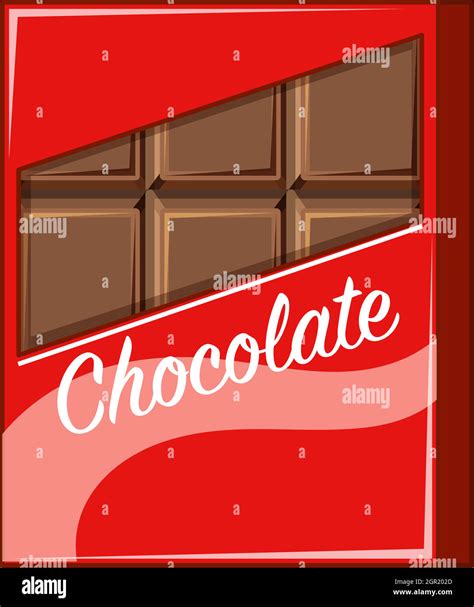 Chocolate Bar In Red Wrapper Stock Vector Image And Art Alamy