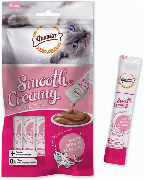 Gnawlers Lickable Wet Creamy Cat Treats With Tasty Banito Flavour For