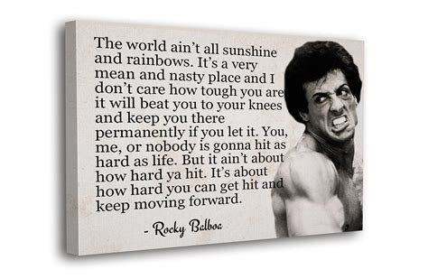 Rocky Balboa Canvas Print Quote Wall Art Poster Movie Poster