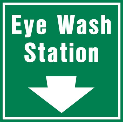 Eye Wash Station Arrow Down Western Safety Sign