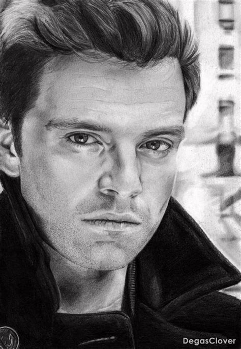 Pencil Drawing Sebastian Stan By Degasclover Avengers Drawings