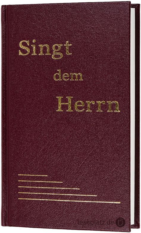 Singt Dem Herrn Liederbuch