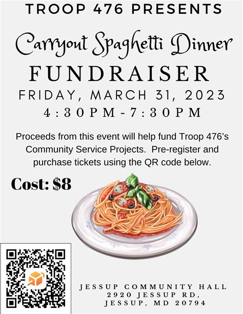 Spaghetti Dinner Fundraiser Ideas