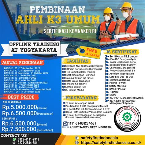 Informasi Pelatihan K3 Umum