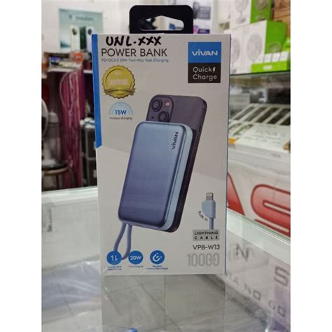 Jual Vivan Powerbank W Two Way Fast Charging Lightning Cable Vpb W