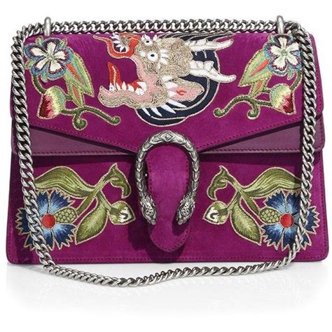 Gucci Dionysus Embroidered Suede Shoulder Bag 3 205 Liked On